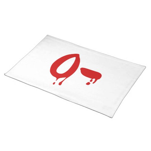 Blood Group O_ Negative Horror Hospital Cloth Placemat