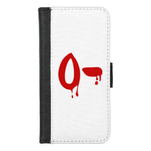 Blood Group O- Negative #Horror Hospital iPhone 8/7 Wallet Case