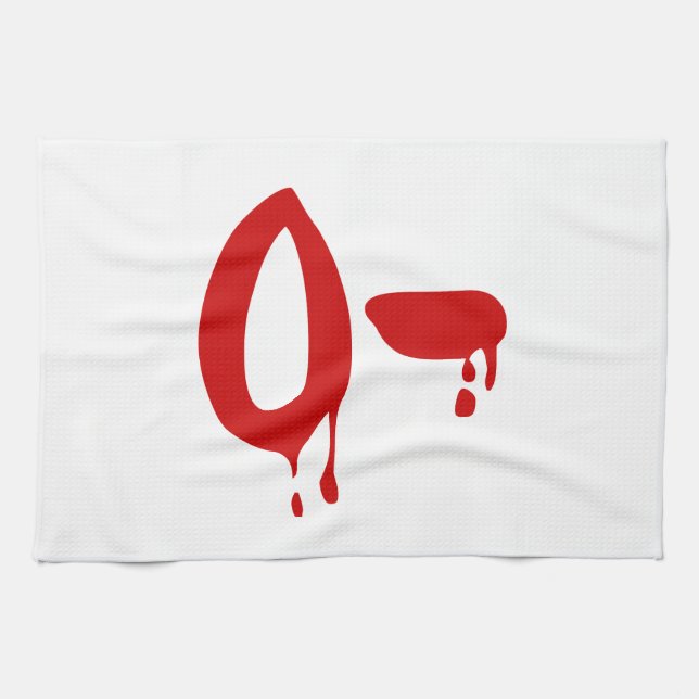 Blood Group O- Negative #Horror Hospital Kitchen Towel (Horizontal)
