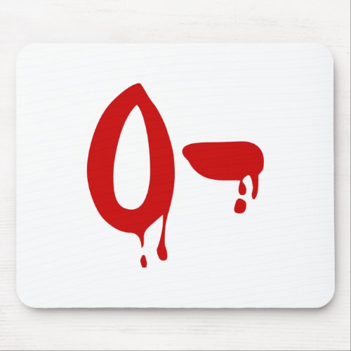 Blood Group O_ Negative Horror Hospital Mouse Pad