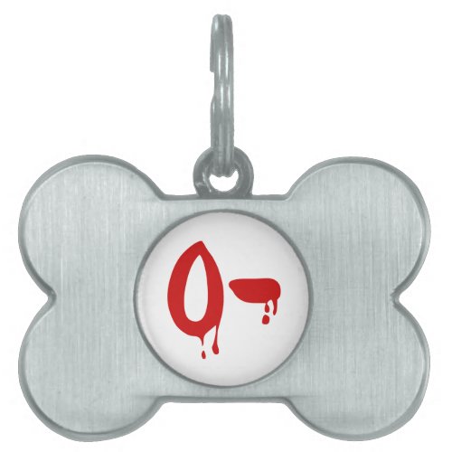 Blood Group O_ Negative Horror Hospital Pet Name Tag