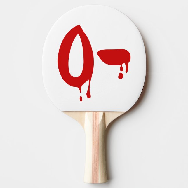 Blood Group O- Negative #Horror Hospital Ping Pong Paddle (Front)