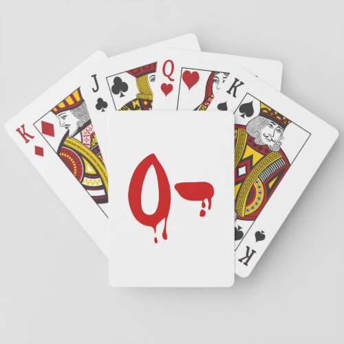 Blood Group O_ Negative Horror Hospital Poker Cards