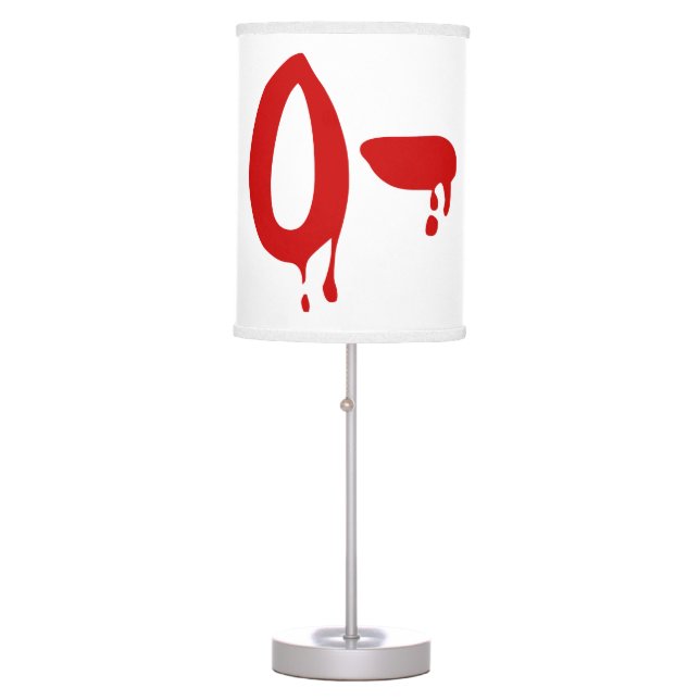 Blood Group O- Negative #Horror Hospital Table Lamp (Front)