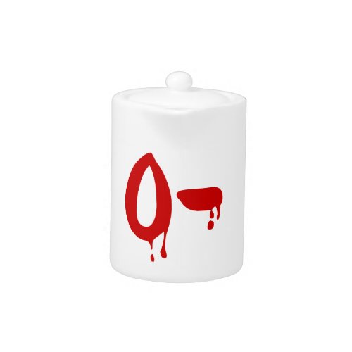 Blood Group O_ Negative Horror Hospital Teapot