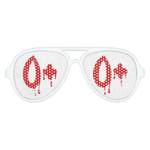 Blood Group O+ Positive #Horror Hospital Aviator Sunglasses