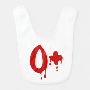 Blood Group O+ Positive #Horror Hospital Baby Bib