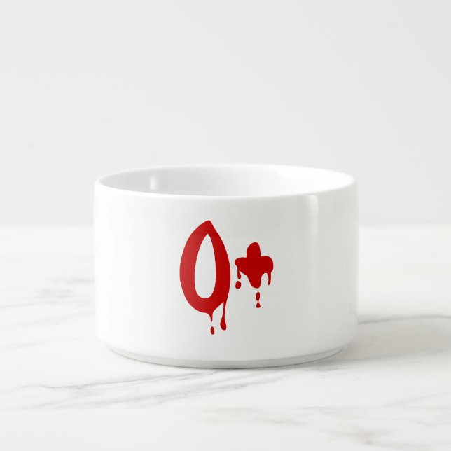 Blood Group O+ Positive #Horror Hospital Bowl (Center)