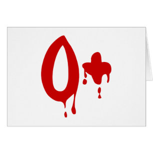 Blood Group O+ Positive #Horror Hospital Cards