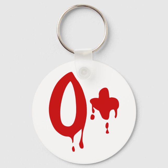 Blood Group O+ Positive #Horror Hospital Keychain (Front)