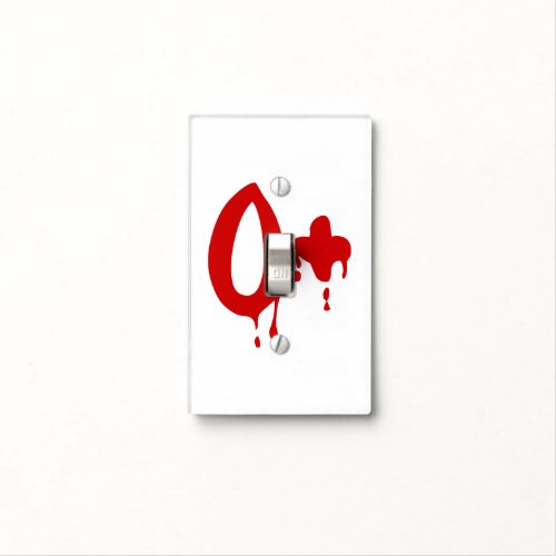 Blood Group O Positive Horror Hospital Light Switch Cover
