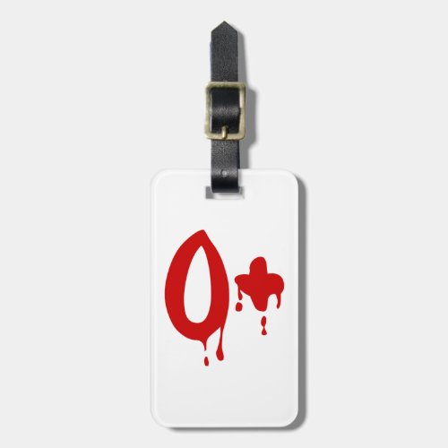 Blood Group O Positive Horror Hospital Luggage Tag