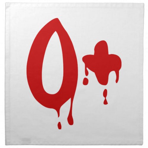 Blood Group O Positive Horror Hospital Napkin