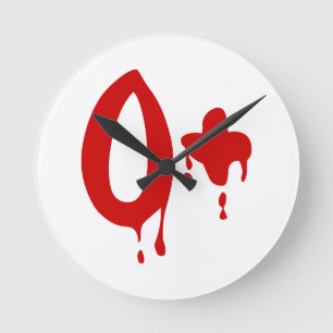 Blood Group O+ Positive #Horror Hospital Round Clock