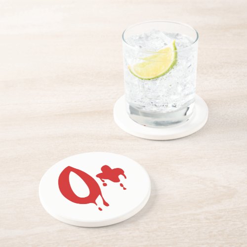 Blood Group O Positive Horror Hospital Sandstone Coaster