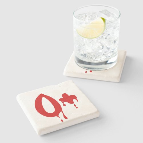 Blood Group O Positive Horror Hospital Stone Coaster