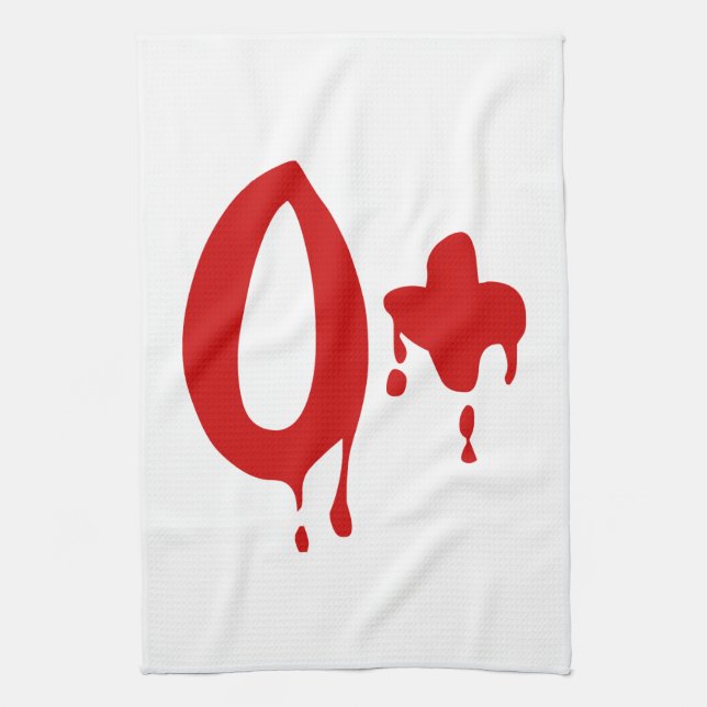 Blood Group O+ Positive #Horror Hospital Towel (Vertical)