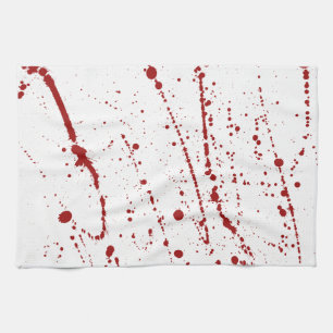 Blood, Halloween Bloody Stained Splatter Kitchen Towel