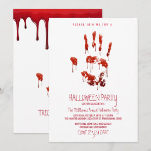 Blood Halloween Party Invitation
