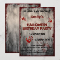 Blood Hands Vintage Halloween Birthday