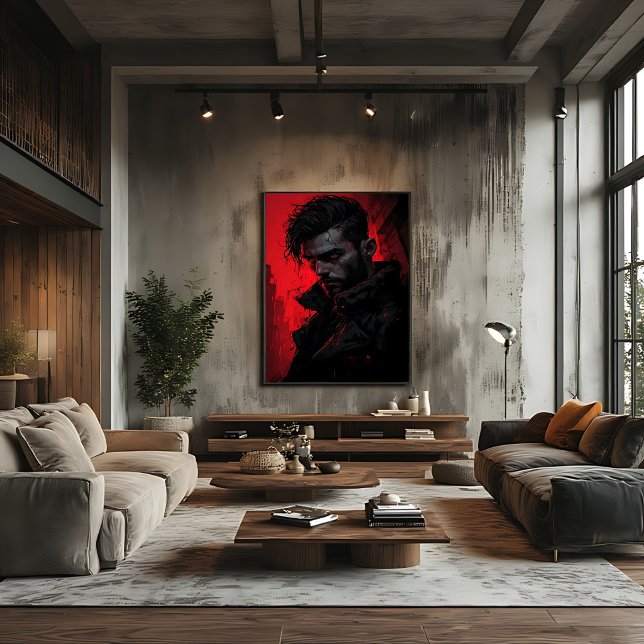 Blood Hunter Dark Portrait Canvas Print (Creator Uploaded)