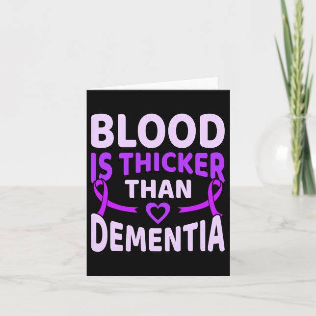 Blood Is Thicker Than Dementia Heimerheimer's Awar Card (Front)