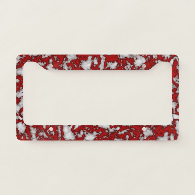 Blood Marble License Plate Frame (Front)