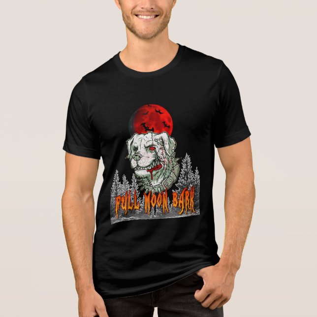 Blood Moon Bark – Zombie Dog Halloween Shirt (Front)