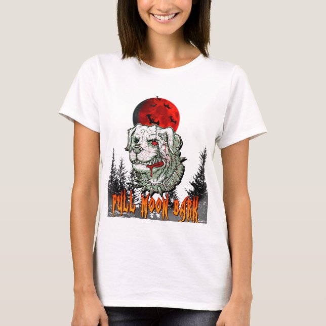 Blood Moon Bark – Zombie Dog Halloween Shirt (Front)