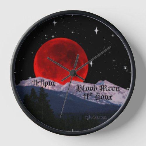 Blood Moon Eleventh Hour Wall Clock