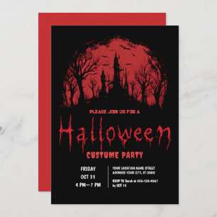 Blood Moon Halloween Party Invitation