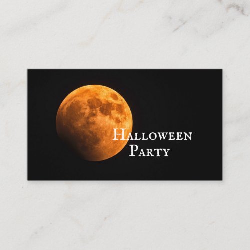 Blood Moon Halloween Party Ticket Invitation