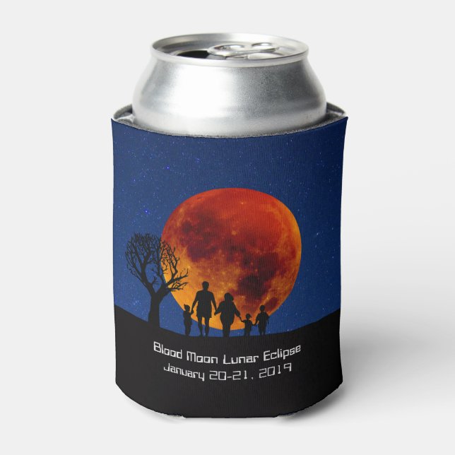 Blood Moon Lunar Eclipse 2019 Can Cooler (Can Front)