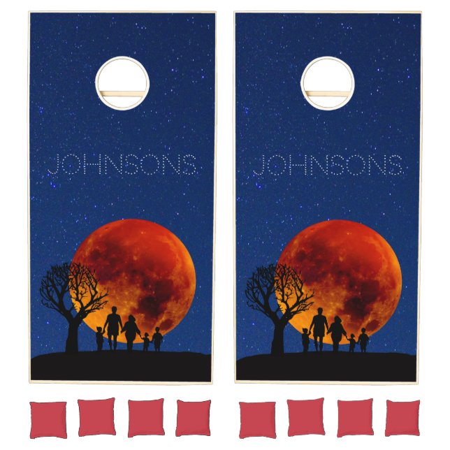Blood Moon Lunar Eclipse Family Cornhole Set (Set)