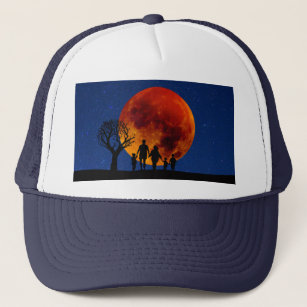 Blood Moon Lunar Eclipse Family Trucker Hat
