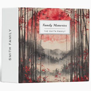 Blood Moon Sakura Ink Wash (1) 3 Ring Binder