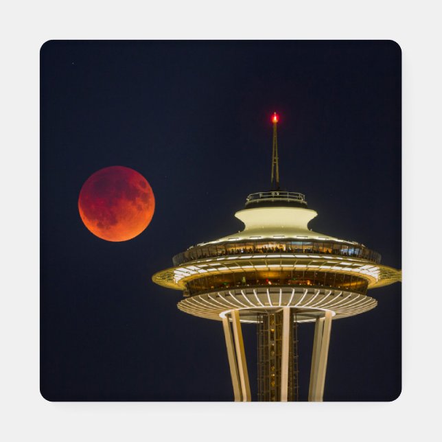 Blood Moon | Seattle Space Needle Coaster Set (Single)