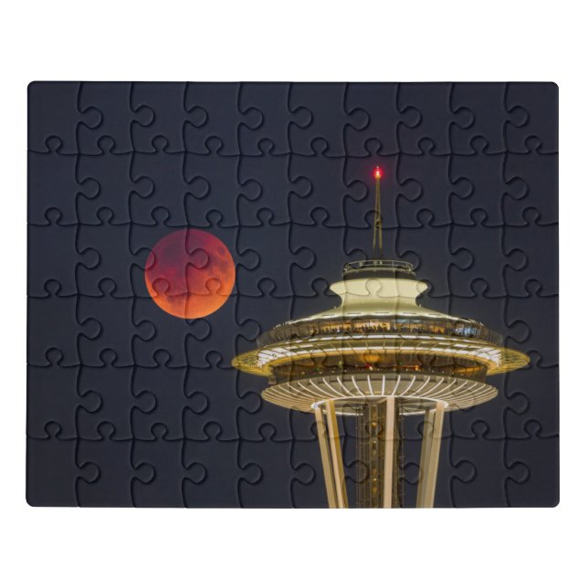 Blood Moon | Seattle Space Needle Jigsaw Puzzle (Puzzle Horizontal)