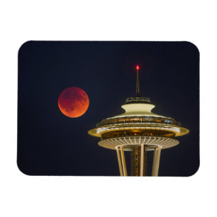 Blood Moon   Seattle Space Needle Magnet