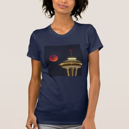 Blood Moon  Seattle Space Needle T_Shirt