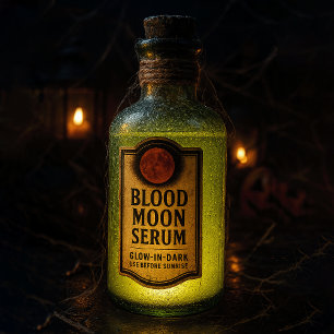 Blood Moon Serum - Halloween Apothecary Label