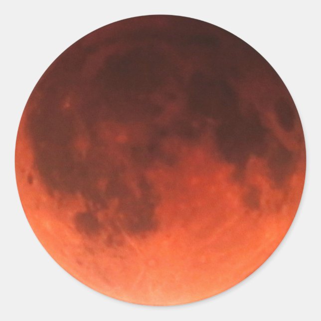 Blood Moon Tetrad Classic Round Sticker (Front)
