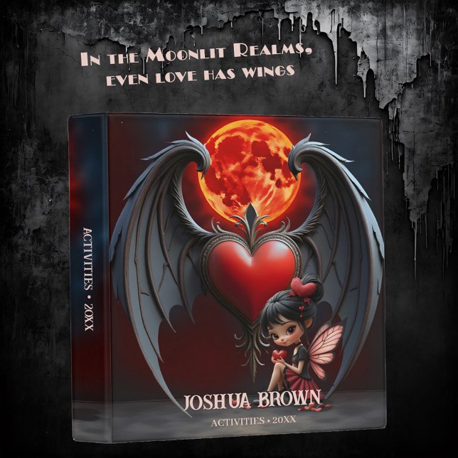 Blood Moon Valentine Fairy  3 Ring Binder (Creator Uploaded)