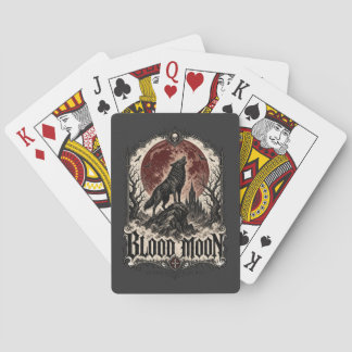 BLOOD MOON WOLF — Gothic Horror Poker Cards
