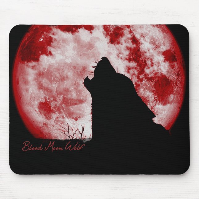 Blood Moon Wolf-Mouse Pad Mouse Pad (Front)
