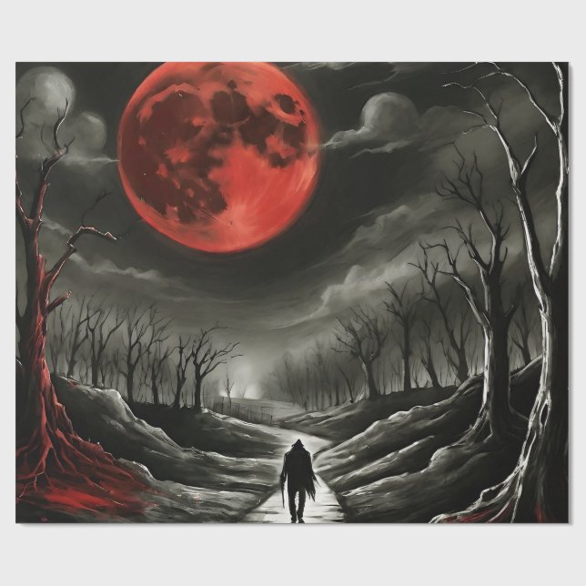 Blood moon wrapping paper (Flat)