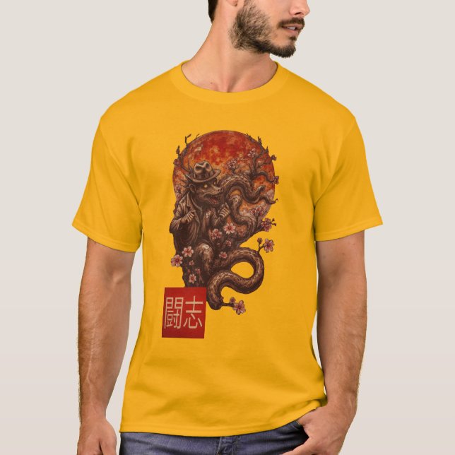 Blood Moon Yokai – Dark Japanese Art T-Shirt (Front)