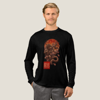 Blood Moon Yokai – Dark Japanese Art Tri-Blend Shirt