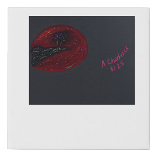 Blood Moonlit Night Faux Canvas Print