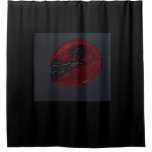 Blood Moonlit Night Shower Curtain
